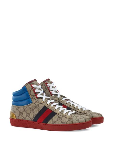 gucci men's ace gg high top sneaker|gucci signature high top sneaker.